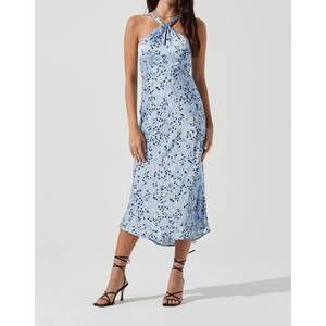midnight sea halter maxi dress Dare Me Halter Maxi Dress